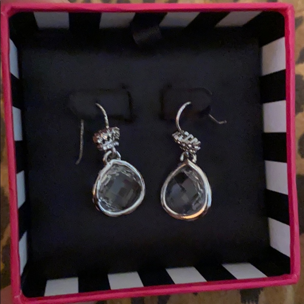 NEW Juicy Couture Silver Tear Drop Earrings